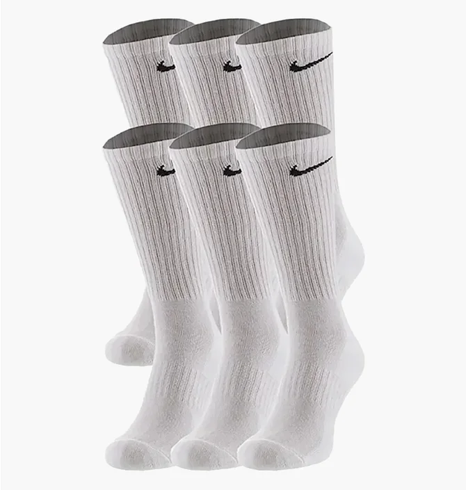 Носки унисекс Nike Everyday Cushion Crew (6 пар, утепленные) Socks White SX7666-1000