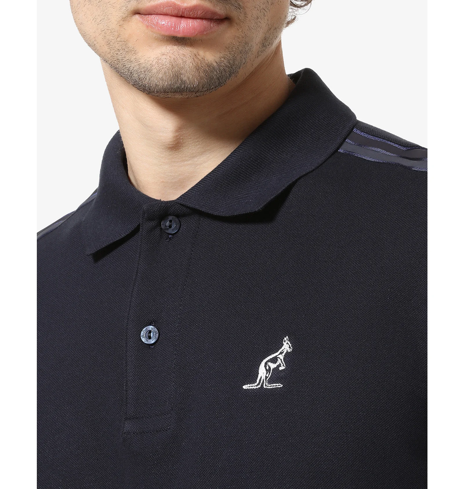 ᐉ Поло мужское AUSTRALIAN Tape Stripe Polo Club Pique Black