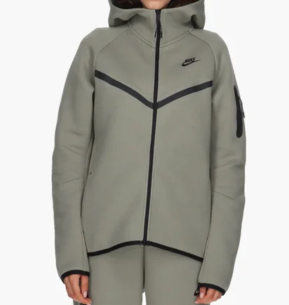 Толстовка женская Nike Sportswear Windrunner Tech Fleece Olive HV6747-320
