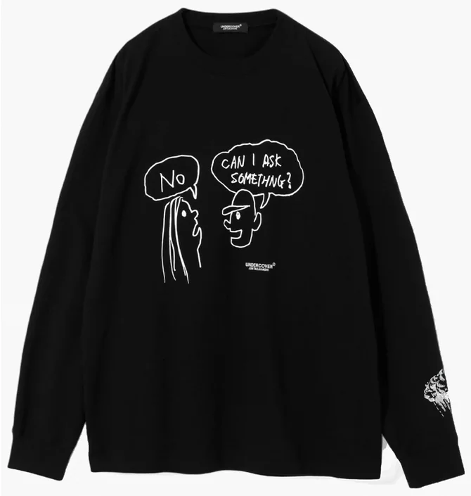 Лонгслив мужской Undercover Long Sleeve T Shirt Black UC2D4894