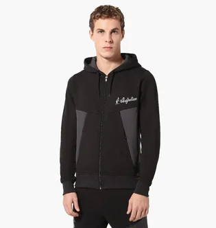 Толстовка чоловіча Australian Fullzip Hoodie In Winter Fleece And Slam Inserts Black Swugc0040-003