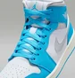 Кроссовки унисекс Nike 1 Mid White/Blue BQ6472-400