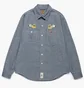 Рубашка мужская Human Made Chambray Shirt Blue HM25SH002