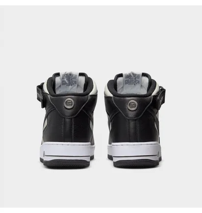 Кроссовки мужские Nike X Stüssy Air Force 1 07 Mid Casual Shoes Black/Grey DJ7840-002