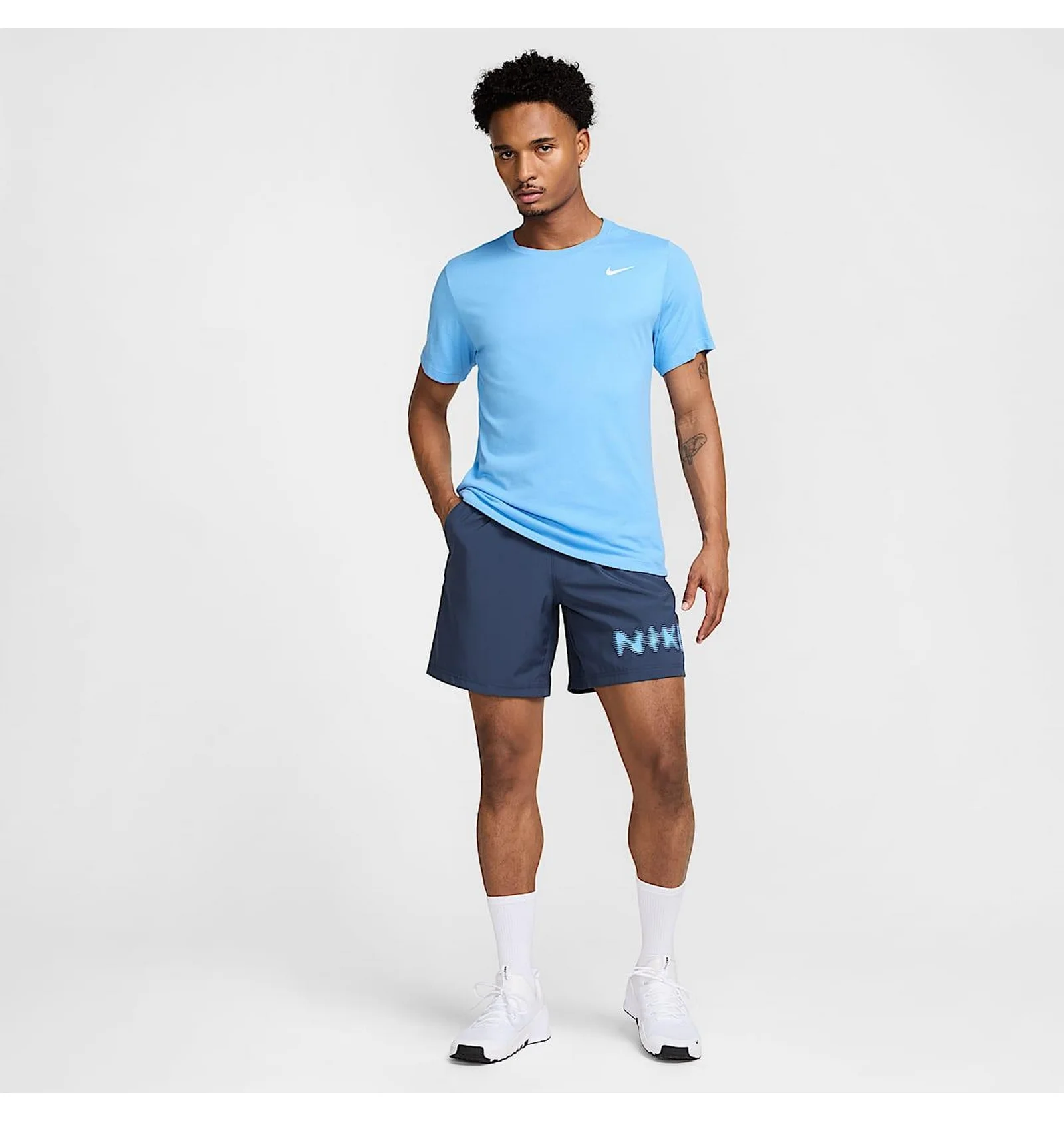 ᐉ Шорты мужские Nike Dri-Fit Form 7 Unlined Swoosh Blue HJ3105
