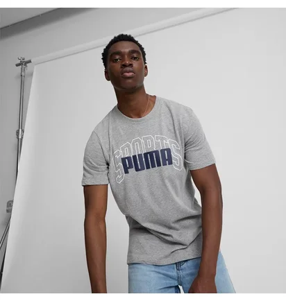 Футболка мужская Puma Collegiate Logo Tee Grey 682214-03