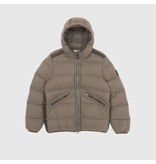 Пуховик мужской Stone Island Seamless Tunnel Nylon Down-Tc Hooded Jacket Brown 811543128-V0075