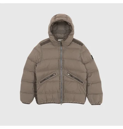 Пуховик чоловічий Stone Island Seamless Tunnel Nylon Down-Tc Hooded Jacket Brown 811543128-V0075