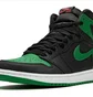 Кроссовки мужские Air Jordan 1 Retro High Black/Green 555088-030