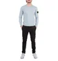 Лонгслів чоловічий Stone Island 502B0 Stocking Stitch Cotton Crewkneck Knit Light Blue 1015502B0-V0041