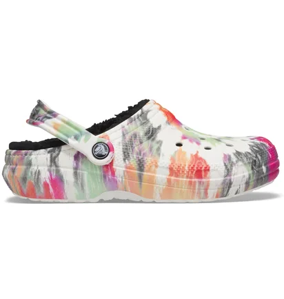Тапочки унисекс CROCS Classic Lined Tie-Dye Clog Multi 206341-0C4