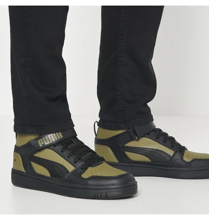 Черевики чоловічі Puma Rebound Mid Strap Wtr Black/Green 38637602
