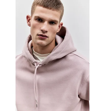 Худи мужское H&M Loose Fit Pink 0970819108