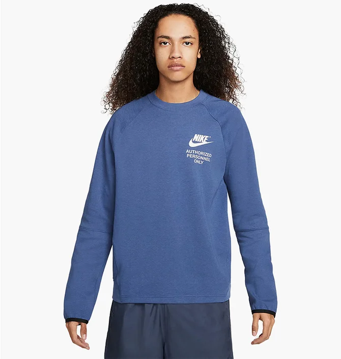 Лонгслив мужской Nike Fleece Crew Gx Ap Blue DM6554-410