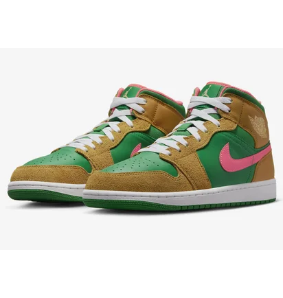 Кросівки чоловічі Air Jordan 1 Mid Se Green/Brown DX4332-700