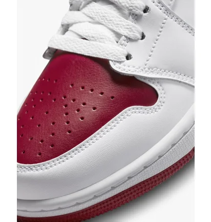 Кроссовки женские Nike Air Jordan 1 Mid Reverse Chicago Red W White Bq6472-161