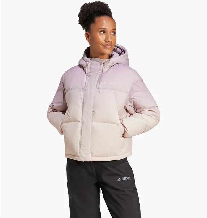 ゆきこ ᐉ Пуховик женский Adidas Xploric Wind.Rdy Gradient Goose Down