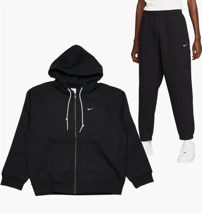 Спортивный костюм унисекс Nike Solo Swsh Hw Fz Black DR0403-010__DX1364-010