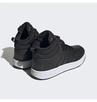 Кросівки чоловічі Adidas Hoops 3.0 Mid Lifestyle Basketball Classic Fur Lining Winterized Shoes Black GZ6679