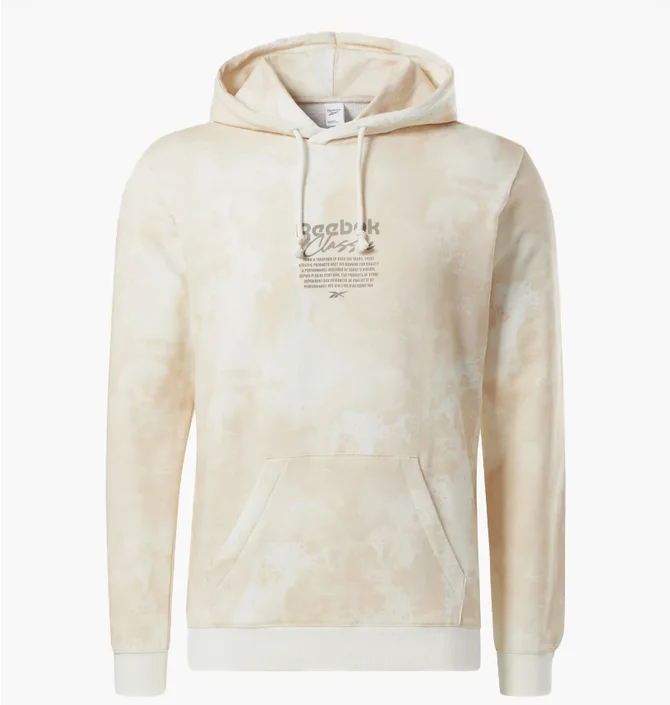 Худи мужское Reebok Aop Graphic Hoodie Beige H54422