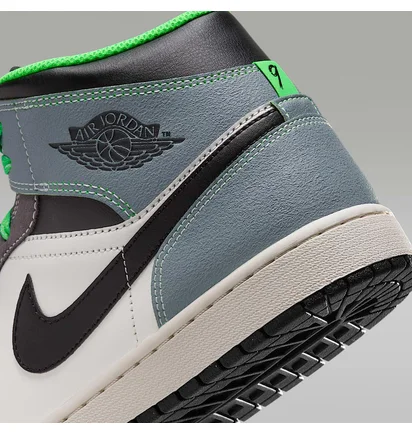 Кроссовки мужские Air Jordan 1 Mid Casa 93 Black/Grey HQ3829-001