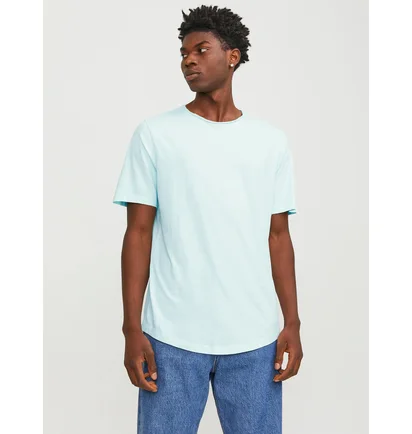 Футболка чоловіча Jack & Jones Jjebasher O-Neck Ss Noos Blue 12182498-SOOTHINGSEA