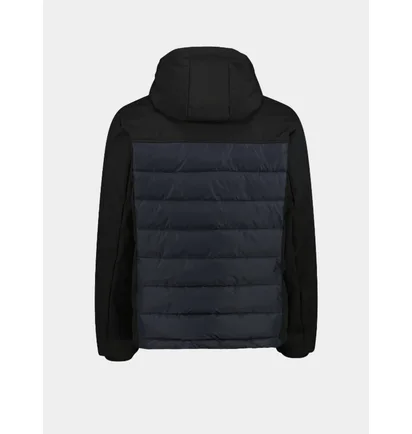 Куртка мужская CMP Zip Hood Feel Warm Black/Blue 34K0147-42UU