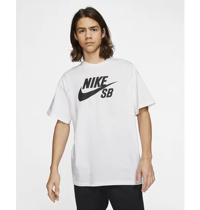 Футболка унисекс Nike Sb Logo Skate T-Shirt White CV7539-100