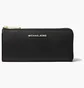Гаманець жіночий Michael Kors Jet Set Travel Large Saffiano Leather Quarter-Zip Wallet Black 35T6GTVE3L-BLACK-21898