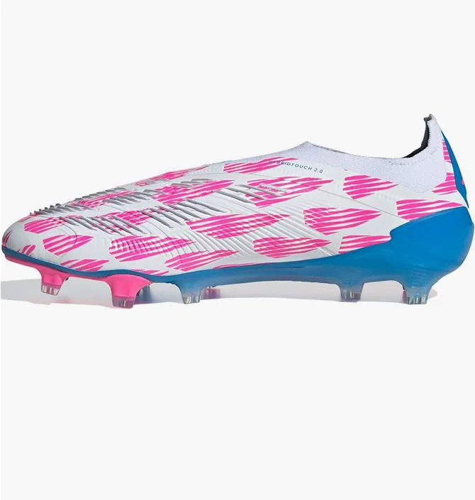 Бутсы унисекс Adidas Predator Elite Laceless Firm Ground Soccer Cleats White/Pink IF8864