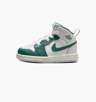 Кроссовки детские Air Jordan 1 Mid Se White/Green FQ8086-103