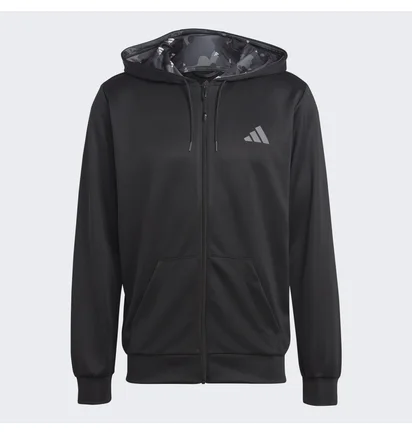 Кофта мужская Adidas Train Essentials Seasonal Training Full-Zip Jacket Black Ib8137