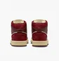 Кроссовки женские Air Jordan 1 Mid Se Tiki Leaf Bordo/White DZ2820-601