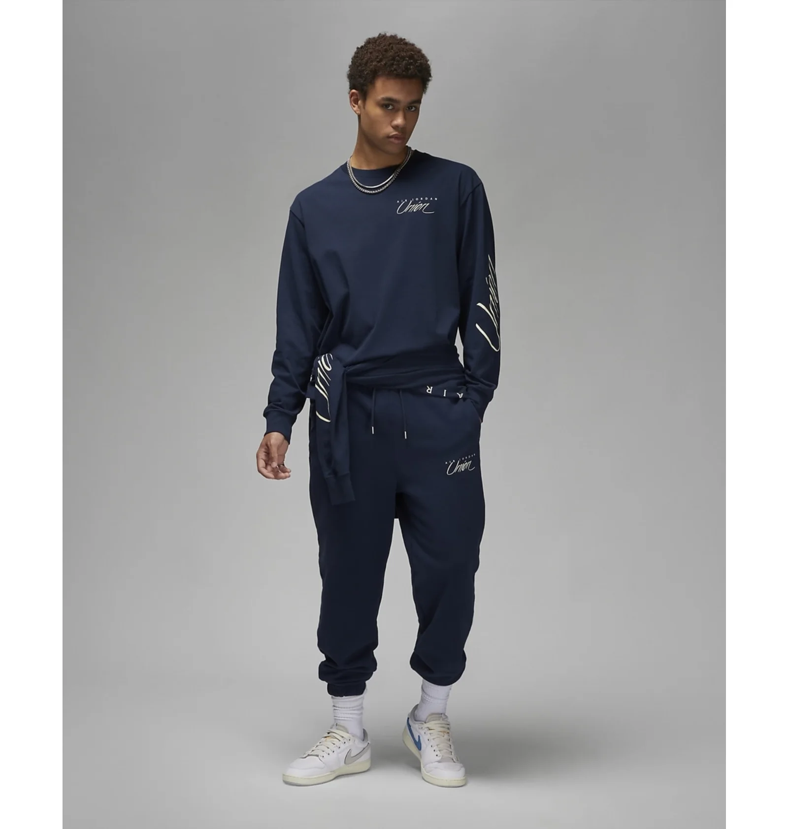 ᐉ Лонгслив мужской Air Jordan Long Sleeve T-Shirt X Union La Blue