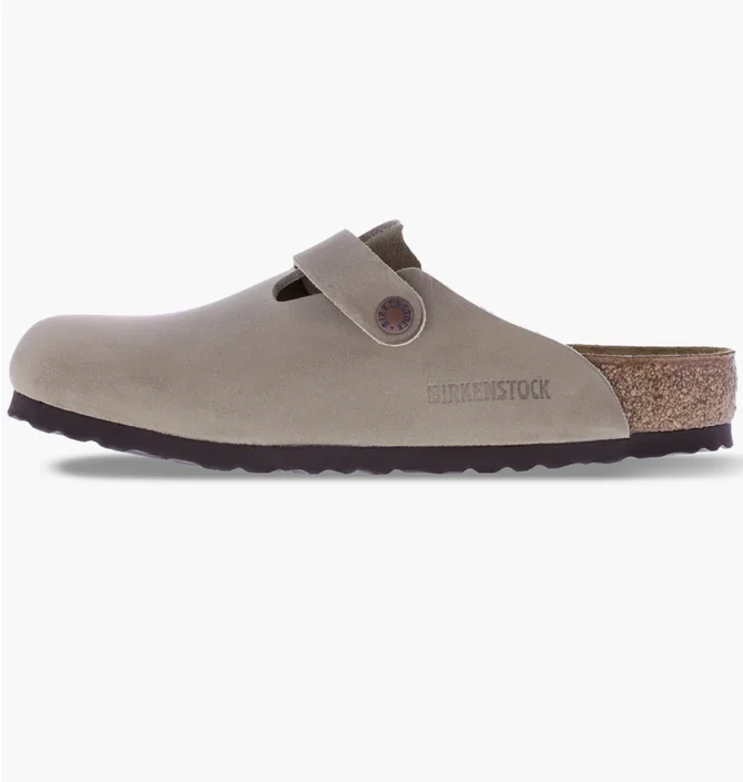 Тапочки мужские BIRKENSTOCK Boston Oiled Nubuck Leather Tabacco Grey 960811