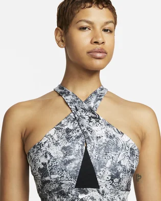 Топ жіночий Nike W Df Swsh Wrap Bra Aop Grey DX1778-010