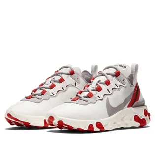 Кроссовки женские Nike React Element 55 White/Red Bq2728-010