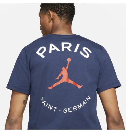 Футболка чоловіча Air Jordan Psg X Paris Saint-Germain Logo Blue DB6514-410
