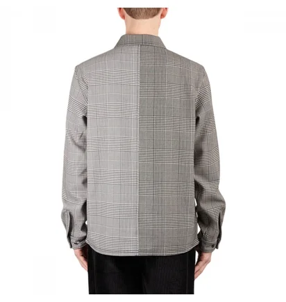 Сорочка унісекс Pleasures Chase Plaid Button Down Shirt Grey P22SP005-BLACK