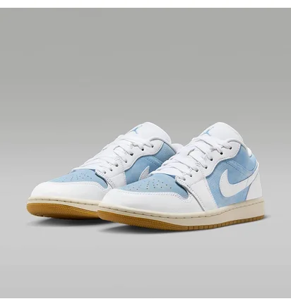Кроссовки женские Air Jordan 1 Low White/Blue HQ2004-400