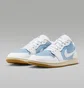 Кроссовки женские Air Jordan 1 Low White/Blue HQ2004-400