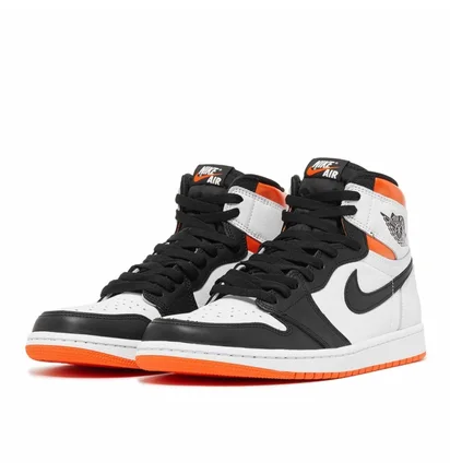 Кроссовки мужские Air Jordan 1 Retro High Og Electro Orange Black/White 555088-180