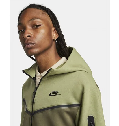 Толстовка чоловіча Nike Nsw Tech Fleece Hoodie Olive Cu4489-334