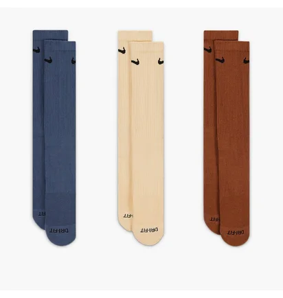 Шкарпетки унісекс Nike Everyday Plus Cush Crew Multi (3 пари) SX6888-962