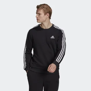 Світшот чоловічий Adidas Essentials French Terry 3-Stripes Sweatshirt Black Gk9078