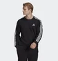 Свитшот мужской Adidas Essentials French Terry 3-Stripes Sweatshirt Black Gk9078