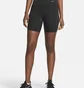 Шорти жіночі Nike Tight Mid-Rise Ribbed-Panel Running Shorts With Pockets Black DX2951-010