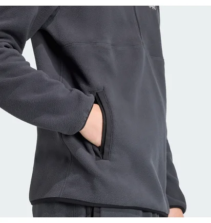 Кофта мужская Adidas Regular Polar Fleece Quarter-Zip Grey JX8191