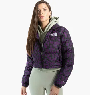 Пуховик жіночий The North Face Print Nuptse Short Violet NF0A5IXT-29J
