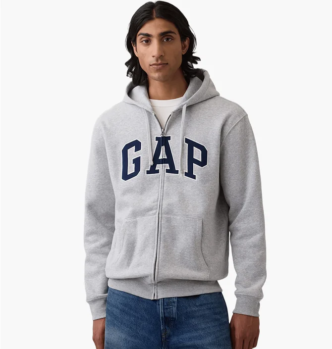 Толстовка унисекс Gap Vintagesoft Arch Logo Grey 715005321